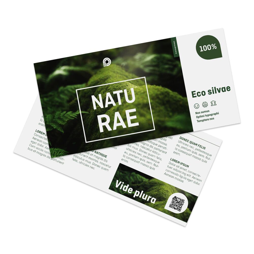 1000 Flyers A6/5 éco | papier 100% recyclé | recto/verso