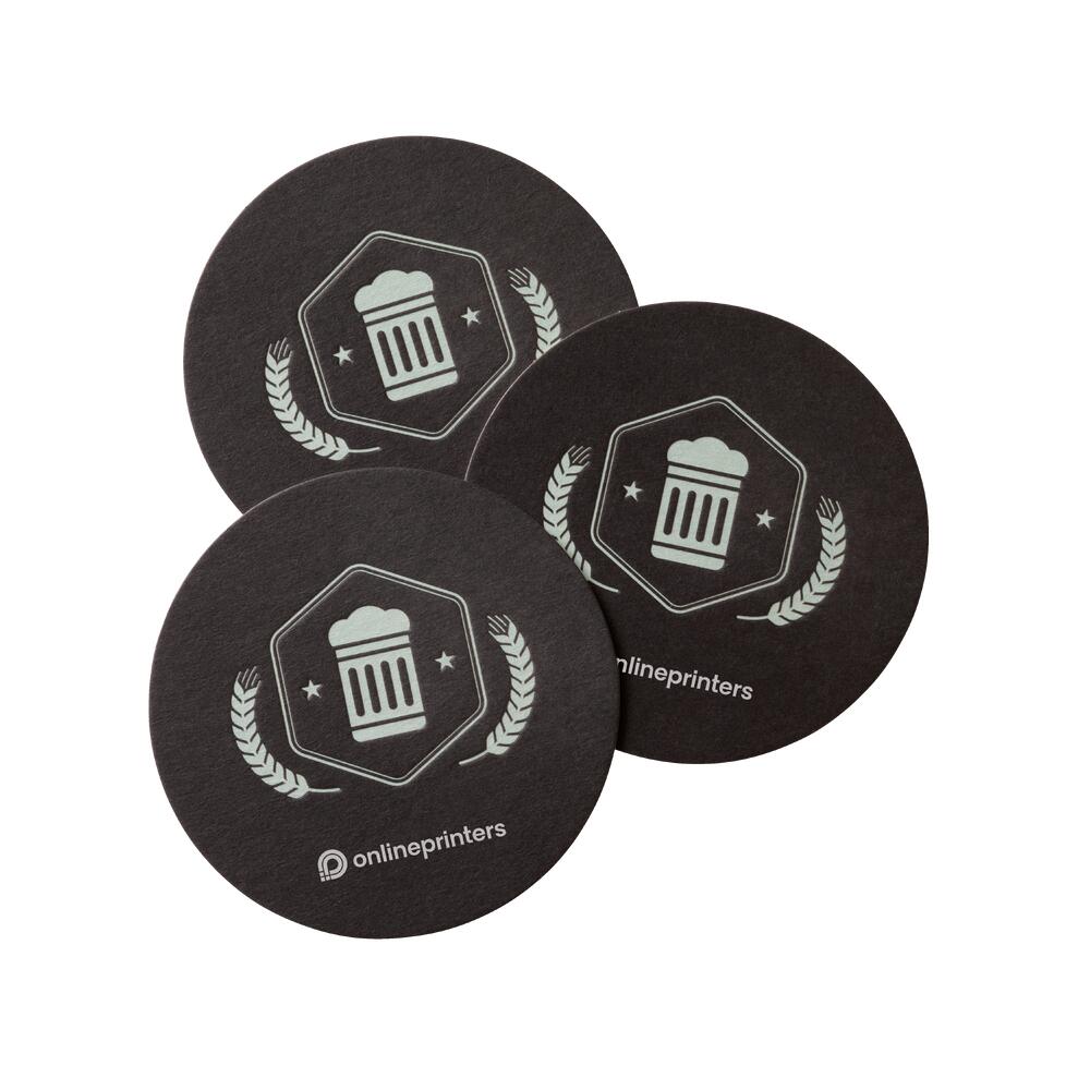 1000 Sous-Verres personnalisés | 10,3 cm Diamètre | recto seul