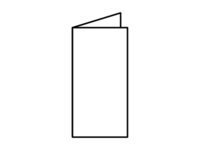D�pliant en papier glac�, quatre pages avec un pli.