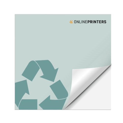 Autocollant en papier cologique, carr.