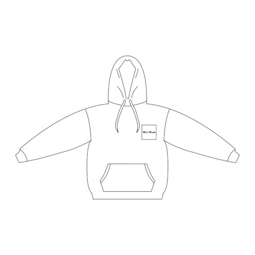 Sweat  capuche en coton avec capuche et poche kangourou.