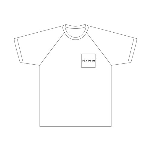T-shirt en coton de couleur claire avec manches contrastées.
