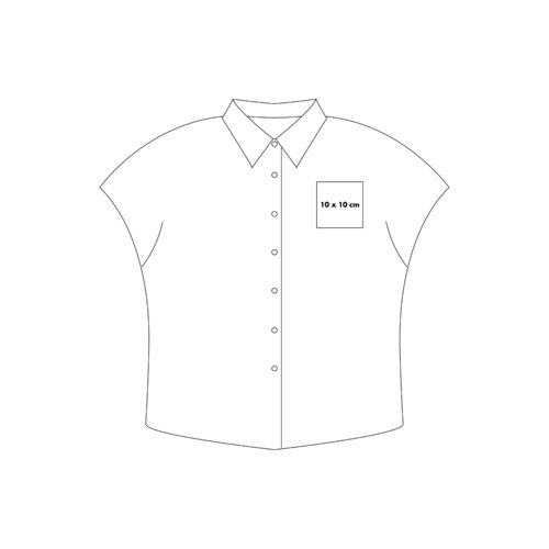 Blouse à manches courtes avec patte de boutonnage et col.