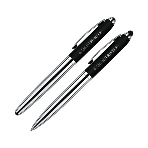 Parure de stylos senator® Nautic Soft Touch composée d’un stylo à bille et d’un roller avec étui 2