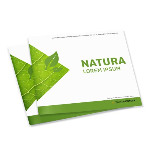 Brochures format paysage en papier éco/naturel, A6 1