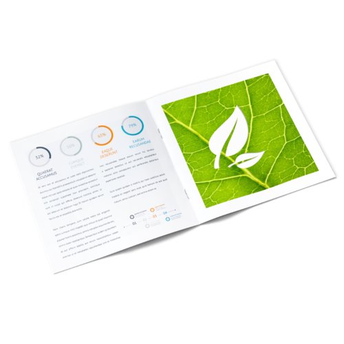 Brochures en papier éco/naturel, Carré, A5-Carré 2