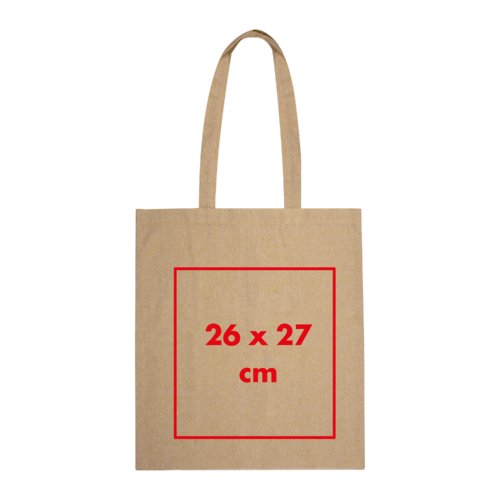Sac en coton recycl avec anses de transport.