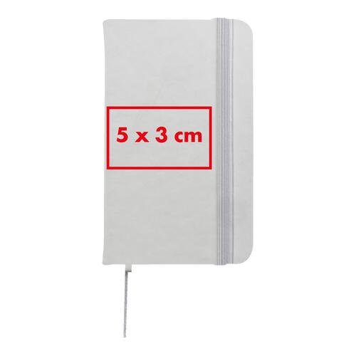 Carnet noir avec fermeture élastique et marque-page.