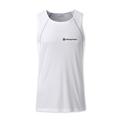 D�bardeur blanc en polyester pour hommes.