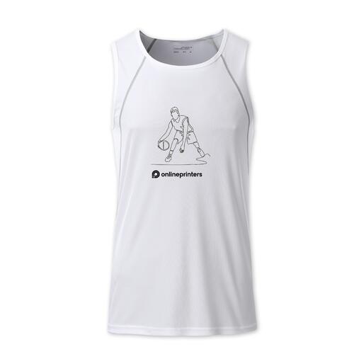 D�bardeur blanc en polyester pour hommes.