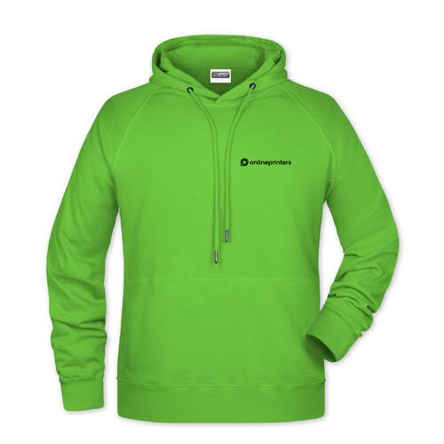 Sweat � capuche vert pomme en m�lange de coton avec cordon de serrage.