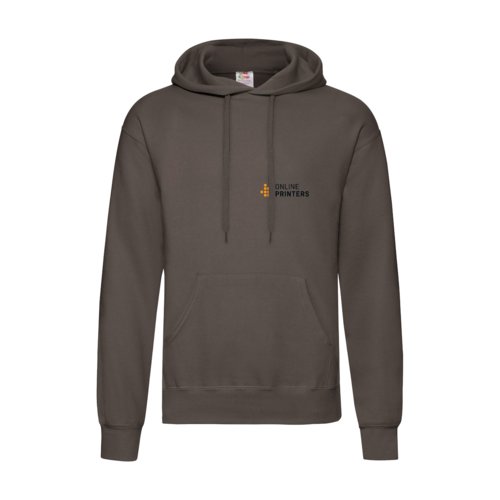 Sweat  capuche marron en coton mlang avec capuche et poche kangourou.
