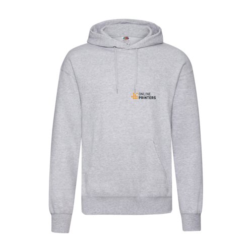 Sweat  capuche en coton-polyester gris chin pour homme.
