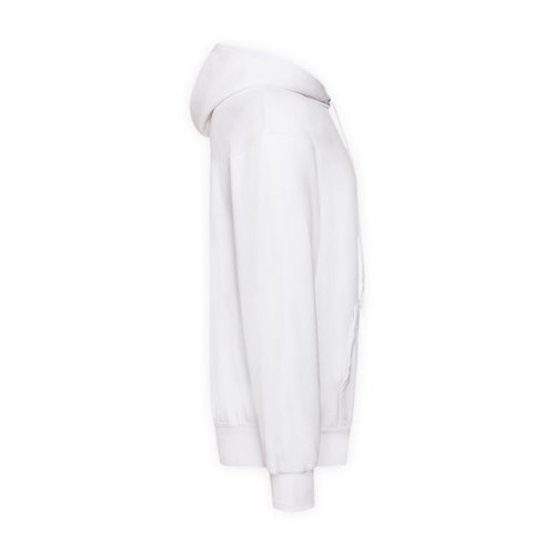 Sweat  capuche blanc en coton mlang avec capuche et poche kangourou.