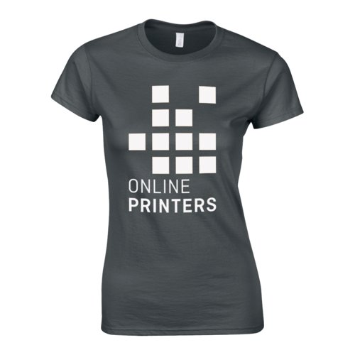 T-shirt anthracite pour femmes en jersey de coton  manches courtes.
