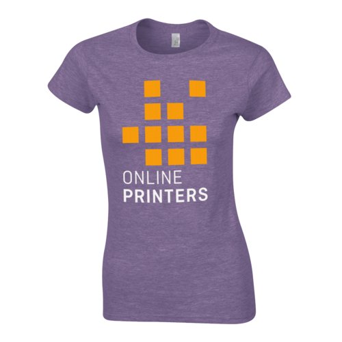 T-shirt violet chin pour femme en jersey de coton, manches courtes.
