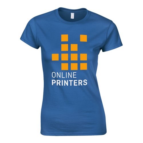 T-shirt bleu roi en jersey de coton pour femme  manches courtes.