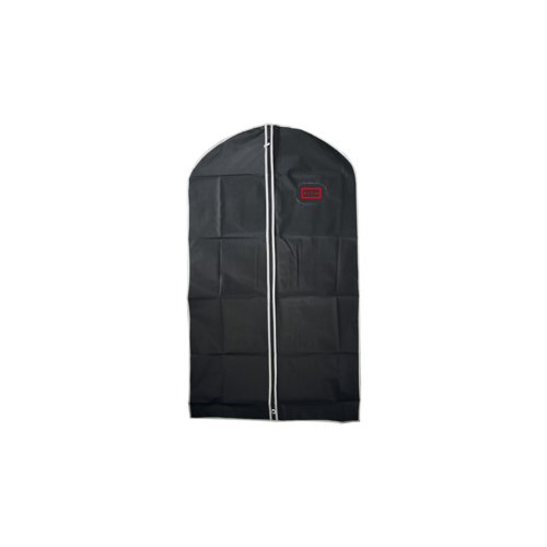 Housse  vtements noire avec fermeture clair.