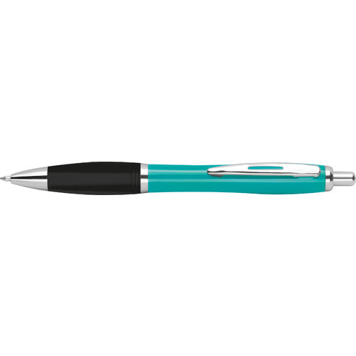 Stylo  bille turquoise en ABS avec clip.