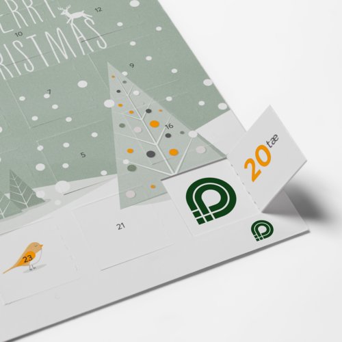 Calendrier de l'Avent en papier avec des portes � ouvrir.