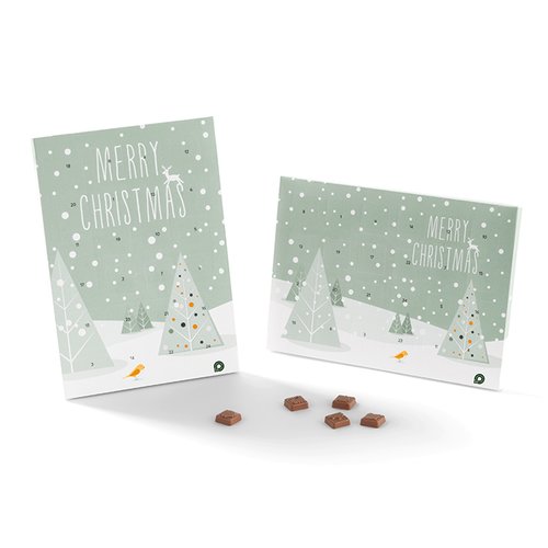 Calendrier de l'Avent de table en papier � poser.