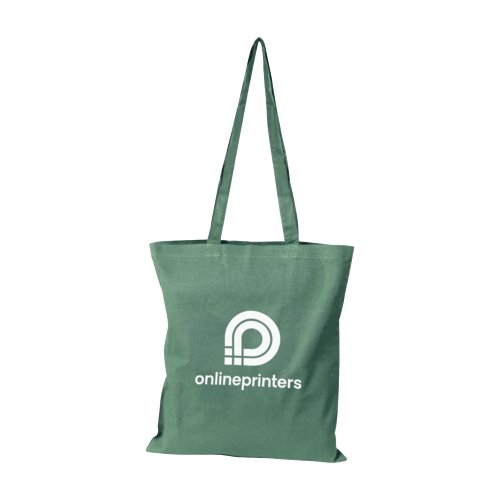 Sac en coton anthracite avec des poignes.