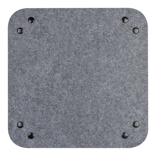 Plateau de rangement en feutre anthracite avec motif.