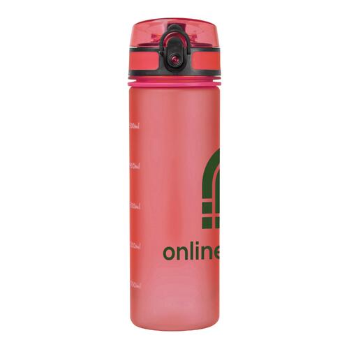 Gourde rose en tritan avec bouchon � vis.