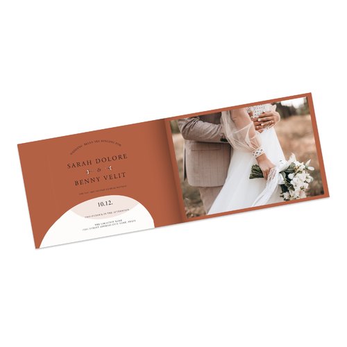 Cartes de mariage avec vernis sélectif 3D, format portrait, A6 4