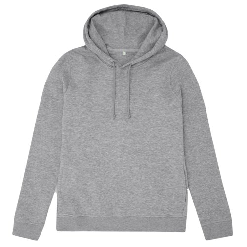 Sweat  capuche gris chin en coton et polyester avec cordon de serrage.