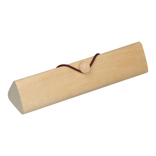 Set d'criture beige en bois avec bande de fermeture.