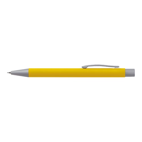 Set d'criture jaune avec stylo  bille et tui.