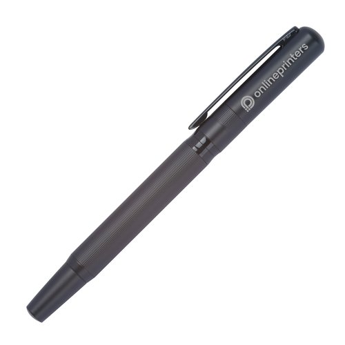 Ensemble d'criture noir avec stylo  bille et accessoires.
