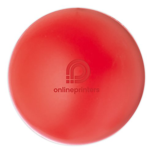 Balle anti-stress rouge en matriau souple  malaxer.