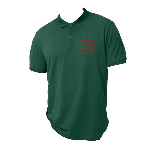Polo vert en coton pour hommes � manches courtes.