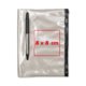 Cahier en plastique transparent avec fermeture clair.