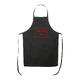 Tablier noir en coton avec tour de cou et longues lani�res.