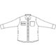 Chemise en popeline pour homme avec manches longues et patte boutonne.