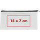 Trousse en tissu blanche avec fermeture éclair.