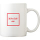 Tasse blanche en céramique avec anse.