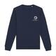 Sweat-shirt bleu marine en m�lange coton biologique-polyester de coupe unisexe.