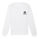 Sweat-shirt blanc unisexe en m�lange coton-polyester avec col rond.