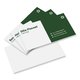 Cartes de visite en papier, imprimes sur une face.