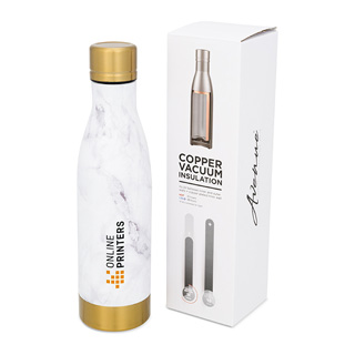 Bouteille isotherme imitation marbre Vasa 500ml avec isolation vide et cuivre