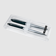 Parure de stylos senator® Nautic Soft Touch composée d'un stylo à bille et d'un roller avec étui