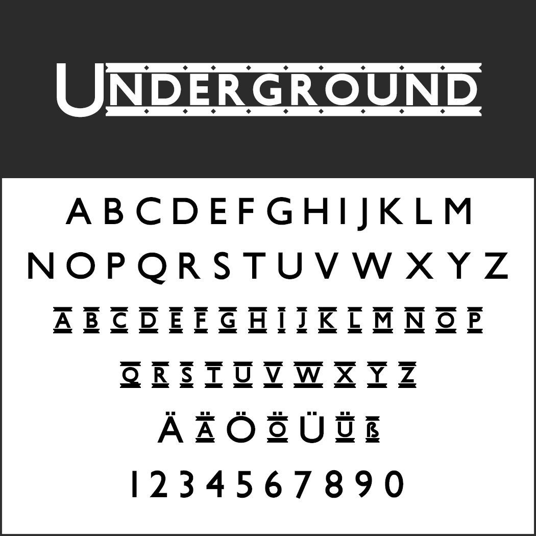 Vintage Fonts – années 20 – Underground