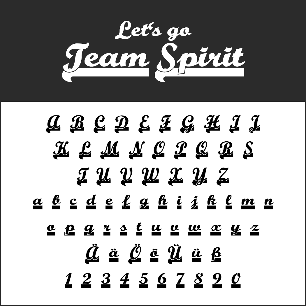 Vintage Fonts – années 50 – Team Spirit