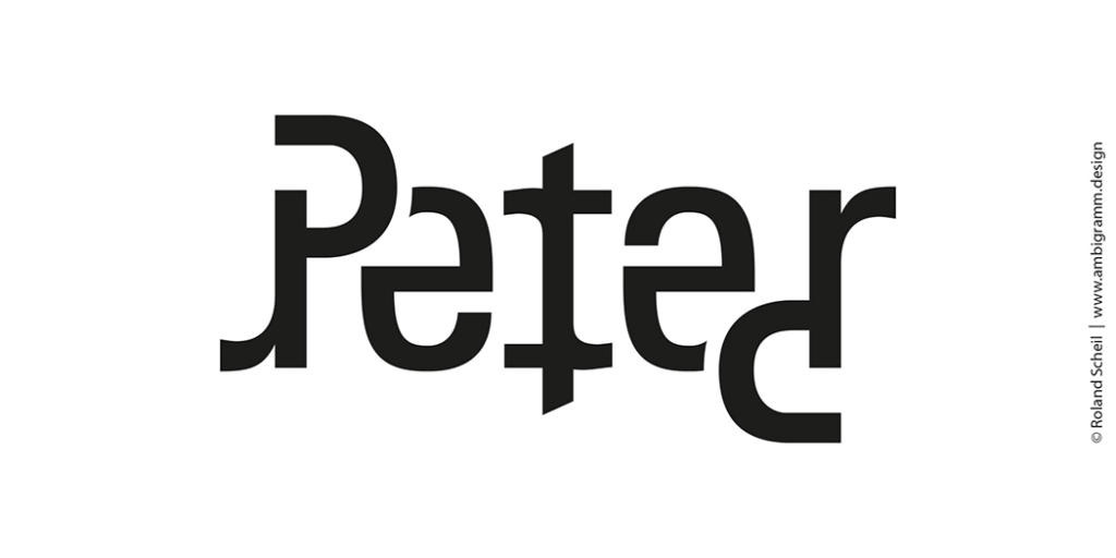 ambigramme pour le nom Peter