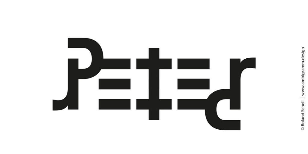 un ambigramme pour le nom Peter, variante 2