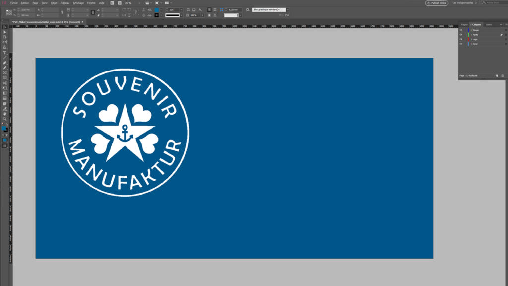 Tutoriel création de banderole dans InDesign : conception avec logo